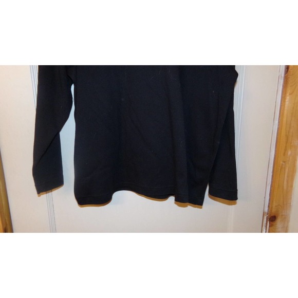 NEW VISIONS LADIES SHIRT BLACK GOLD BEADED LIBRA SCALES DESIGN SZ 16W NWOT - Picture 2 of 5